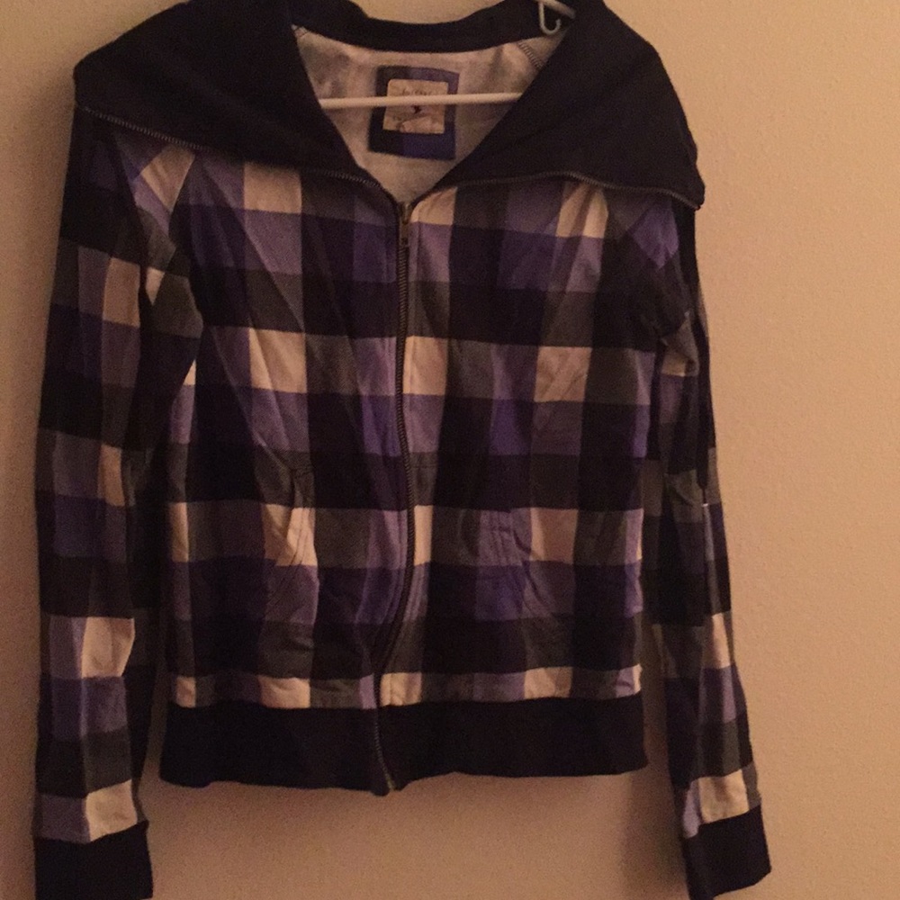Purple Plaid Checkered Jacket